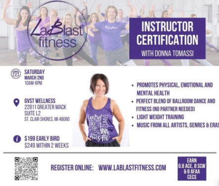 Join the Dance Revolution: LaBlast Dance Fitness Certification in Grosse Pointe Woods!