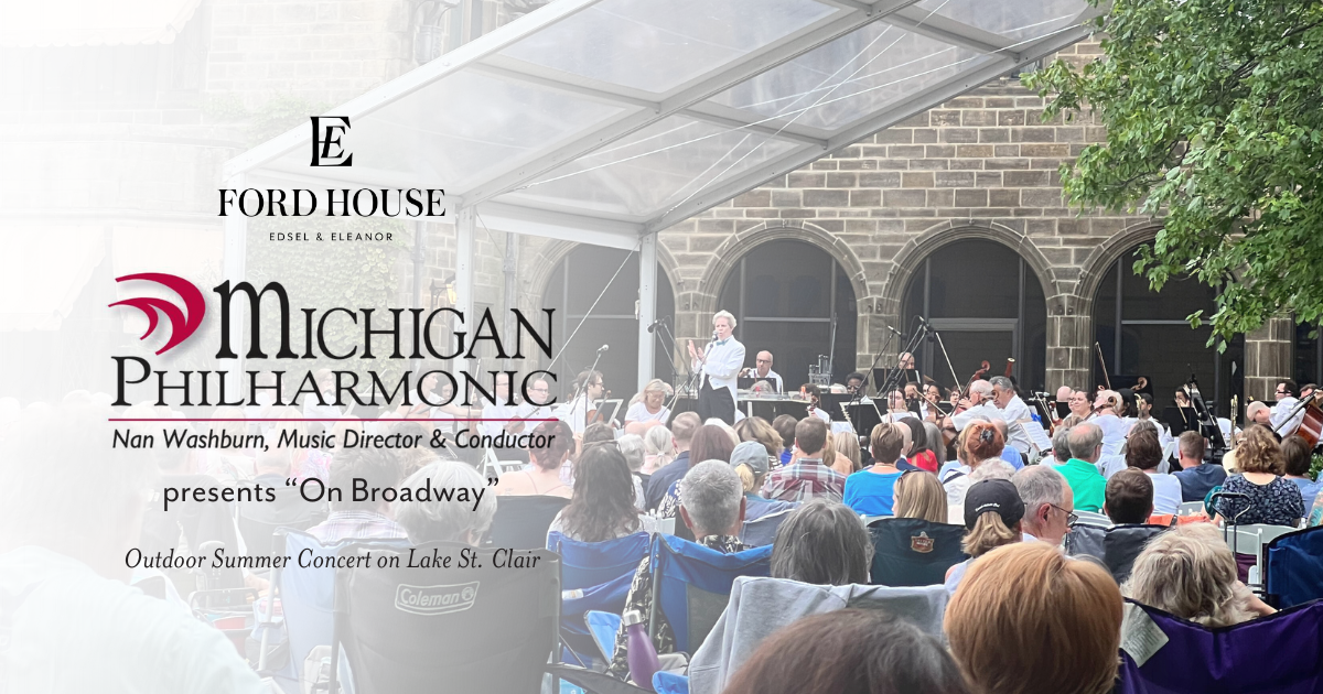 Detailed ticketing and seating options for the Michigan Philharmonic concert at Ford House.